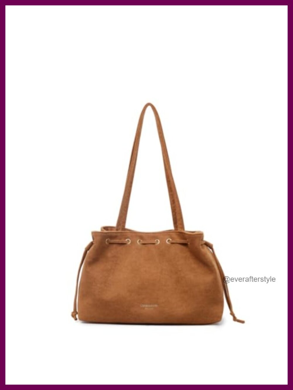 Suede Bucket Crossbody Bag Drawstring Hobo Purse Women Travel Tote